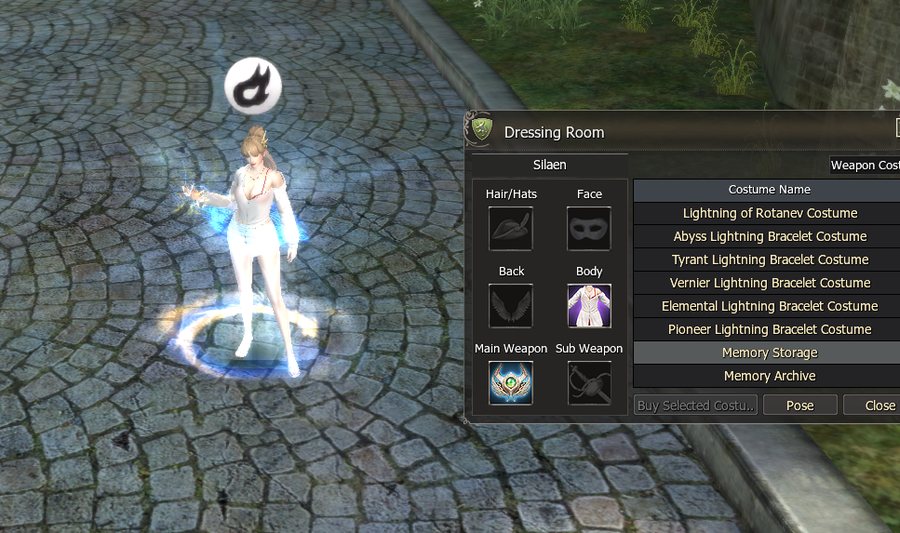 The same for weapon costumes.